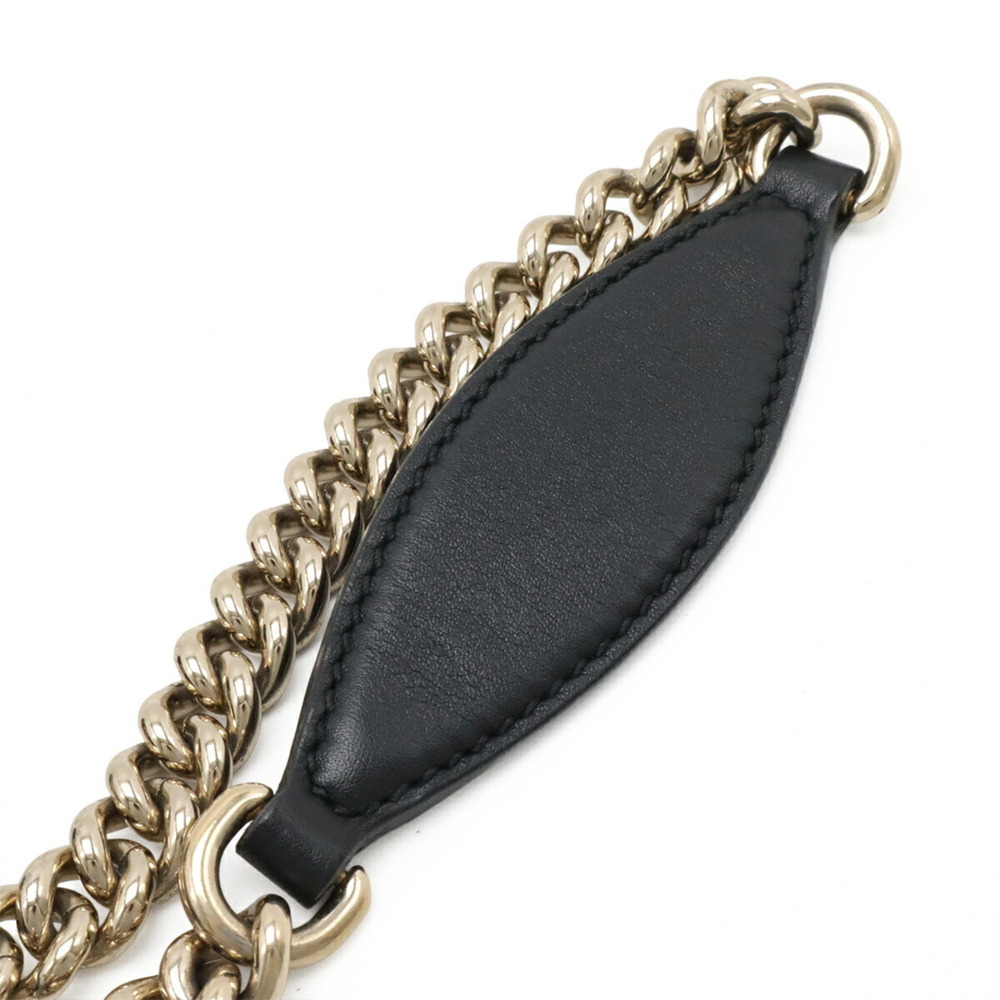 GUCCI Black Leather Horsebit Shoulder Bag - Picture 6 of 10